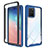 Carcasa Bumper Funda Silicona Transparente 360 Grados ZJ1 para Samsung Galaxy A91 Azul