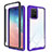 Carcasa Bumper Funda Silicona Transparente 360 Grados ZJ1 para Samsung Galaxy A91 Purpura Claro