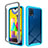 Carcasa Bumper Funda Silicona Transparente 360 Grados ZJ1 para Samsung Galaxy M21s Azul Cielo