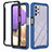Carcasa Bumper Funda Silicona Transparente 360 Grados ZJ1 para Samsung Galaxy M32 5G Azul