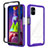 Carcasa Bumper Funda Silicona Transparente 360 Grados ZJ1 para Samsung Galaxy M51 Purpura Claro