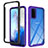 Carcasa Bumper Funda Silicona Transparente 360 Grados ZJ1 para Samsung Galaxy S20 5G Purpura Claro