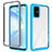 Carcasa Bumper Funda Silicona Transparente 360 Grados ZJ1 para Samsung Galaxy S20 Plus 5G Azul Cielo