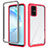 Carcasa Bumper Funda Silicona Transparente 360 Grados ZJ1 para Samsung Galaxy S20 Plus 5G Rosa Roja