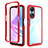 Carcasa Bumper Funda Silicona Transparente 360 Grados ZJ2 para Oppo A58 5G Rojo