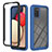 Carcasa Bumper Funda Silicona Transparente 360 Grados ZJ2 para Samsung Galaxy A02s Azul