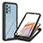 Carcasa Bumper Funda Silicona Transparente 360 Grados ZJ2 para Samsung Galaxy A32 5G Negro