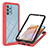 Carcasa Bumper Funda Silicona Transparente 360 Grados ZJ2 para Samsung Galaxy A32 5G Rojo