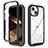 Carcasa Bumper Funda Silicona Transparente 360 Grados ZJ3 para Apple iPhone 13 Negro