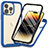Carcasa Bumper Funda Silicona Transparente 360 Grados ZJ3 para Apple iPhone 13 Pro Max Azul