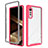Carcasa Bumper Funda Silicona Transparente 360 Grados ZJ3 para LG Velvet 5G Rosa Roja