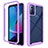 Carcasa Bumper Funda Silicona Transparente 360 Grados ZJ3 para Motorola Moto G Power (2022) Morado