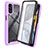 Carcasa Bumper Funda Silicona Transparente 360 Grados ZJ3 para Motorola Moto G22 Morado
