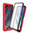 Carcasa Bumper Funda Silicona Transparente 360 Grados ZJ3 para Motorola Moto G50 5G Rojo