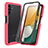 Carcasa Bumper Funda Silicona Transparente 360 Grados ZJ3 para Samsung Galaxy A13 5G Rosa Roja