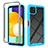 Carcasa Bumper Funda Silicona Transparente 360 Grados ZJ3 para Samsung Galaxy A22 5G Azul Cielo