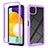 Carcasa Bumper Funda Silicona Transparente 360 Grados ZJ3 para Samsung Galaxy A22 5G Purpura Claro