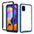 Carcasa Bumper Funda Silicona Transparente 360 Grados ZJ3 para Samsung Galaxy A31 Azul