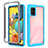 Carcasa Bumper Funda Silicona Transparente 360 Grados ZJ3 para Samsung Galaxy A51 4G Azul Cielo