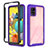 Carcasa Bumper Funda Silicona Transparente 360 Grados ZJ3 para Samsung Galaxy A51 4G Purpura Claro