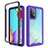 Carcasa Bumper Funda Silicona Transparente 360 Grados ZJ3 para Samsung Galaxy A52s 5G Purpura Claro