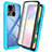 Carcasa Bumper Funda Silicona Transparente 360 Grados ZJ3 para Xiaomi Redmi 9 India Azul Cielo