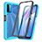 Carcasa Bumper Funda Silicona Transparente 360 Grados ZJ3 para Xiaomi Redmi 9T 4G Azul Cielo