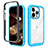 Carcasa Bumper Funda Silicona Transparente 360 Grados ZJ4 para Apple iPhone 13 Pro Azul Cielo