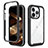 Carcasa Bumper Funda Silicona Transparente 360 Grados ZJ4 para Apple iPhone 13 Pro Negro