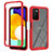 Carcasa Bumper Funda Silicona Transparente 360 Grados ZJ4 para Samsung Galaxy A02s Rojo