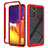 Carcasa Bumper Funda Silicona Transparente 360 Grados ZJ4 para Samsung Galaxy A82 5G Rojo