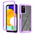 Carcasa Bumper Funda Silicona Transparente 360 Grados ZJ4 para Samsung Galaxy M02s Purpura Claro