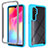 Carcasa Bumper Funda Silicona Transparente 360 Grados ZJ4 para Xiaomi Mi Note 10 Lite Azul Cielo