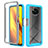 Carcasa Bumper Funda Silicona Transparente 360 Grados ZJ4 para Xiaomi Poco X3 NFC Azul Cielo