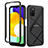 Carcasa Bumper Funda Silicona Transparente 360 Grados ZJ5 para Samsung Galaxy M02s Negro