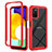 Carcasa Bumper Funda Silicona Transparente 360 Grados ZJ5 para Samsung Galaxy M02s Rojo