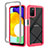 Carcasa Bumper Funda Silicona Transparente 360 Grados ZJ5 para Samsung Galaxy M02s Rosa Roja