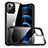 Carcasa Bumper Funda Silicona Transparente Espejo H04 para Apple iPhone 12 Pro Max Negro