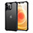 Carcasa Bumper Funda Silicona Transparente Espejo H07 para Apple iPhone 12 Pro Max Negro