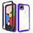 Carcasa Bumper Funda Silicona Transparente Espejo M01 para Google Pixel 4a Morado