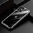 Carcasa Bumper Funda Silicona Transparente Espejo M03 para Apple iPhone 12 Mini Gris
