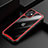 Carcasa Bumper Funda Silicona Transparente Espejo M03 para Apple iPhone 12 Mini Rojo