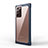 Carcasa Bumper Funda Silicona Transparente Espejo M03 para Samsung Galaxy Note 20 Ultra 5G Azul