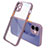 Carcasa Bumper Funda Silicona Transparente Espejo M05 para Apple iPhone 12 Purpura Claro