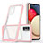 Carcasa Bumper Funda Silicona Transparente Espejo MQ1 para Samsung Galaxy A02s Oro Rosa
