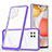 Carcasa Bumper Funda Silicona Transparente Espejo MQ1 para Samsung Galaxy A42 5G Morado