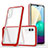 Carcasa Bumper Funda Silicona Transparente Espejo MQ1 para Samsung Galaxy M02 Rojo