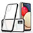 Carcasa Bumper Funda Silicona Transparente Espejo MQ1 para Samsung Galaxy M02s Negro