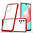 Carcasa Bumper Funda Silicona Transparente Espejo MQ1 para Samsung Galaxy M32 5G Rojo