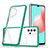 Carcasa Bumper Funda Silicona Transparente Espejo MQ1 para Samsung Galaxy M32 5G Verde